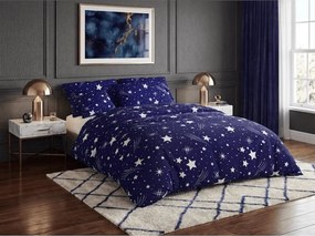 Lenjerie de pat creponata NIGHT SKY POLY albastru Dimensiune lenjerie de pat: 70 x 90 cm | 140 x 200 cm