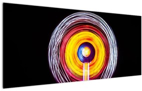 Tablou cu lumini în cerc (120x50 cm)
