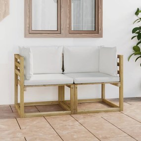 Canapea de gradina crem, MAJKEN
