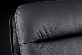 Scaun de bar pivotant Big George, microfibra/ piele antracit