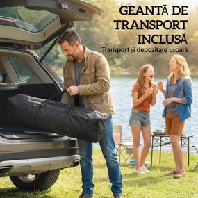 Outsunny Gazebo 3x3 m Pliabil Pop Up cu Înălțime Reglabilă, UV50+, Gazebo de Grădină cu Lumină Centrală și USB, Telecomandă, Geantă de Transport, pentru Exterior, Camping, Petreceri, Negru | Aosom Romania