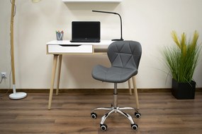 OFERTA Scaun de birou gri AVOLA din piele ecologica II. calitate