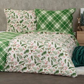 Lenjerie de pat din bumbac 4Home Scotch verde ,140 x 220 cm, 70 x 90 cm, 140 x 220 cm, 70 x 90 cm