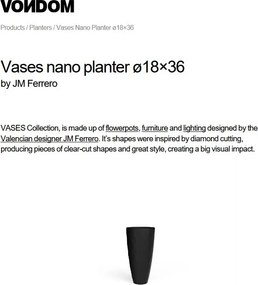 Vaza / Ghiveci de flori / plante / exterior / interior design modern premium VASES NANO PLANTER 18x36 47036F Vondom