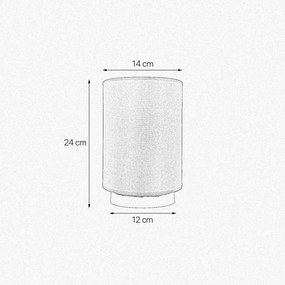 Lampa de masa din alama cu abajur albastru Sofis