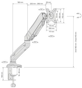Suport universal pentru monitor CONNECT IT CMF-3107-BK 13-32” negru
