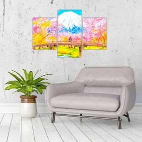 Tablou - Cuplu pictat, acuarelă (90x60 cm)