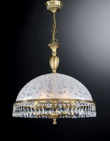 Lustra design clasic realizata manual din alama si Cristal Scholer 6200