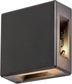 Aplica LED iluminat exterior ambiental IP54 Lippa negru