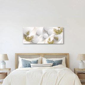 Tablou - 3D cercuri cu flori (120x50 cm)