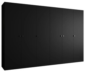 Dulap de haine 300 cm Parna 1 (Negru + Negru). 1125904