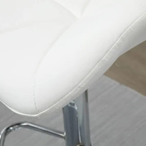 HOMCOM Scaun Bar Reglabil Pivotante si Antiderapant, Scaun bar Modern,Sarcina Maxima 120 kg,Elegante și Confortabile,Albe | Aosom Romania