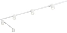 Sistem de șine modern alb cu 5 spoturi monofazate - Rondoo Up