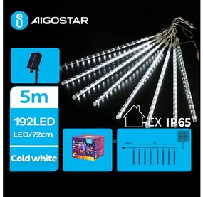 Instalație LED solară de Crăciun Aigostar 192xLED/8m IP65 alb rece