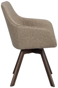Set de scaune de sufragerie bej 2 buc. tapițat Alison – Rowico