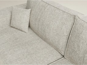 Colțar bej extensibil/cu spațiu de depozitare cu tapițerie din chenille (cu colț pe partea dreaptă/în formă de ”L”) Tonga – Maison de Rêve