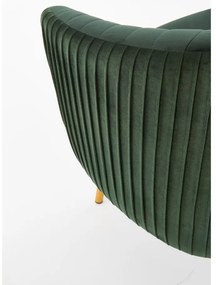 Fotoliu Crown, verde inchis / auriu