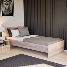 Pat single Miami 90x200 cm stejar Sonoma-stejar York