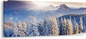 Tablou - Peisaj montan în timpul iernii (120x50 cm)