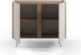 Dulap crem/în culoare naturală cu aspect de lemn de stejar 100x82,5x40 cm Lucile – Marckeric