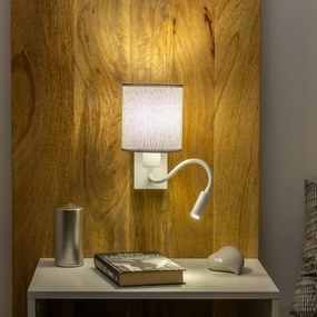 Lampă LED de perete Brilagi NUBILA 1xE27/25W/230V + LED/3W alb/gri
