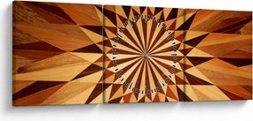 Tablou - Colaj din lemn (cu ceas) (90x30 cm)
