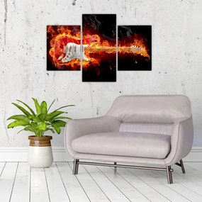 Tablou - Gtara în flăcări (90x60 cm)