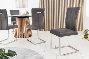 Set de 2 scaune dining sau birou, retro style, gri vintage Samson A-35768 VC