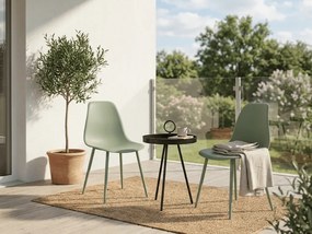 Set de 2 scaune din plastic OSAKA, verde deschis