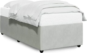 vidaXL Cadru de pat fără saltea, gri deschis, 90x190 cm, catifea