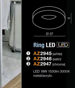 Plafoniera LED design modern Ring satin