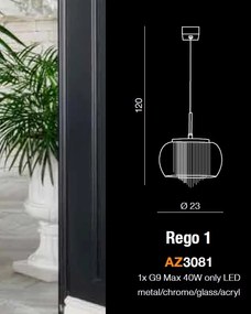 Pendul modern design elegant 23cm Rego ZZ AZ3081
