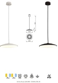 Pendul LED design minimalist SLIM 16W 4000k