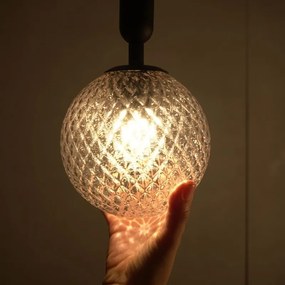 Pendul design modern MUSA transparent/negru