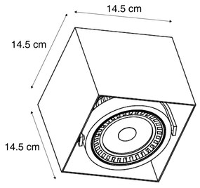 Spot modern negru montat la suprafață, cu LED inclus, cu dimmer - Dionysos