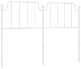 373971 vidaXL Tăblie de pat metalică, alb, 160 cm