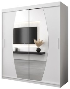 Dulap de haine 180 cm Eclipse (Alb mat + Alb mat). 1063413
