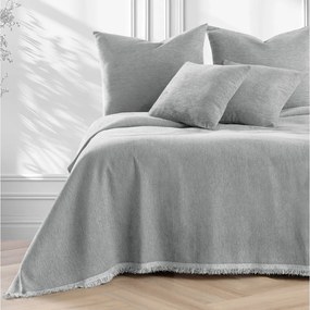 Cuvertură gri deschis din janilie 220x240 cm Talo – Filumi