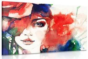 Tablou abstract portret al unei femei