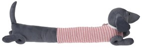 Protecție anti-curent pentru ușă roz-gri 17x76 cm Sausage Dog – Rex London