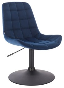 HR590CROSS Scaun Bleumarin Catifea cu Bază Neagră