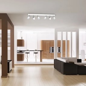 Spot JOKER 6xGU10/25W/230V alb/crom lucios