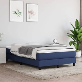 3120506 vidaXL Cadru de pat, albastru, 120 x 200 cm, material textil