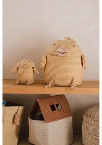Coș de jucării pentru copii galben din material textil ø 13x15 cm Mini Charlie the Chicken – Lorena Canals