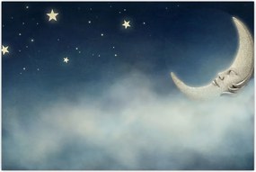 Tablou - Luna cu stele (90x60 cm)