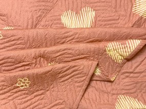 Cuvertura de pat ORANGE HEART, roz Dimensiune: 170 x 210 cm