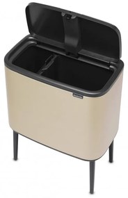 Coș Brabantia Bo Touch 1003214, 11+23 L, Deschidere lină și silențioasă, Deschidere mare, Auriu metalic
