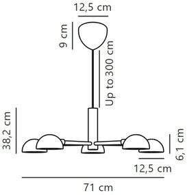 Lustră pe cablu DFTP by Nordlux NOMI 5xE14/8W/230V negru