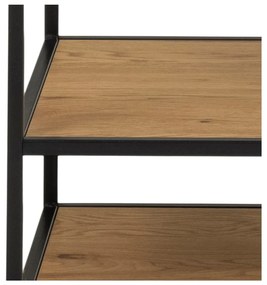 Șifonier negru/în culoare naturală deschis cu aspect de lemn de stejar 77x165 cm Seaford – Actona