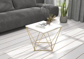 Masuta de cafea, 50x50 cm, DIANA, ADRK Furniture (Culoare: Alb / Alb)